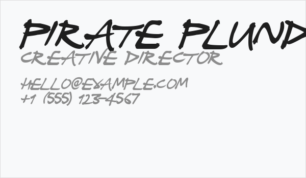 Pirate Plunder Business Card