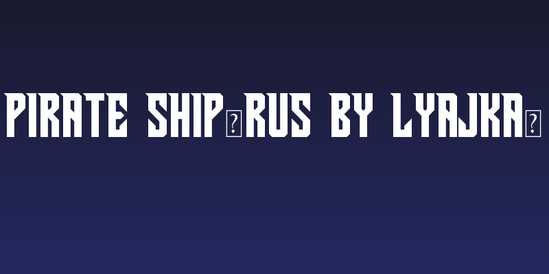 Pirate Ship(RUS BY LYAJKA) Social Header