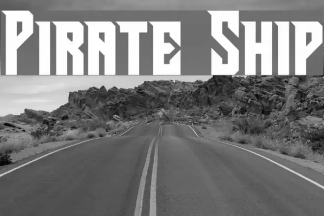 Pirate Ship Font examples