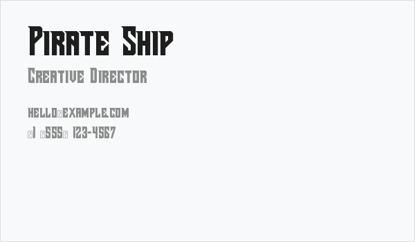 Pirate Ship Business Card