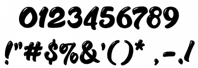 Pirate of the Seaside Bubbles Font OTHER CHARS