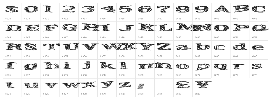 PirateSpider Character Map
