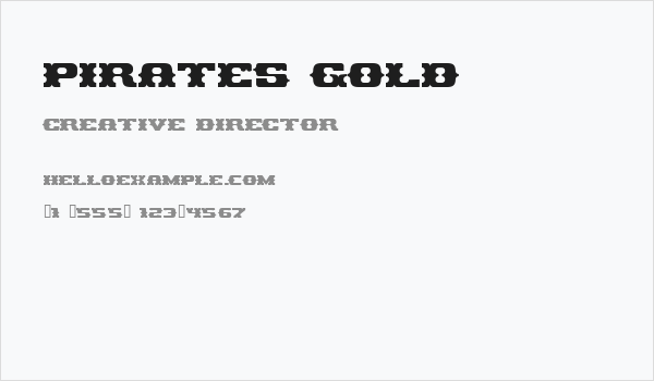 Pirates Gold Business Card