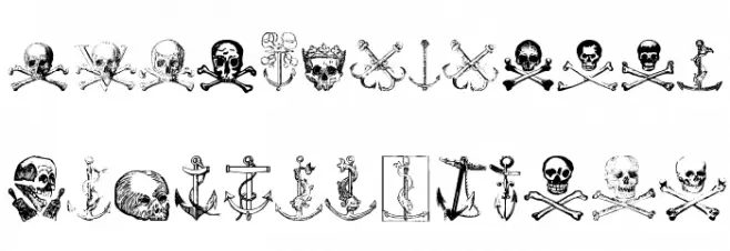 Pirates Two خط أحرف كبيرة