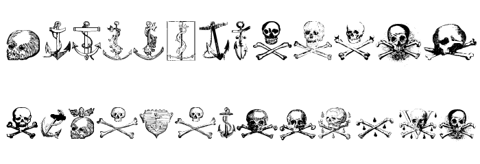 Pirates Two Font LOWERCASE