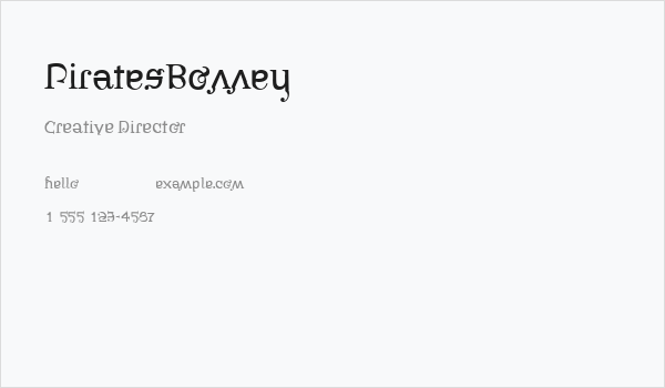 PiratesBonney Business Card