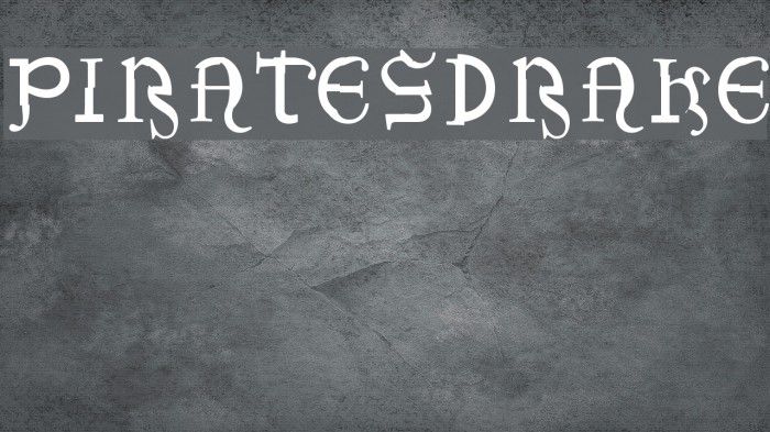 PiratesDrake Font examples