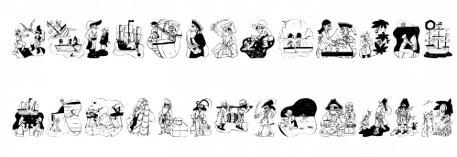 PiratesTwo Schriftart Groß
