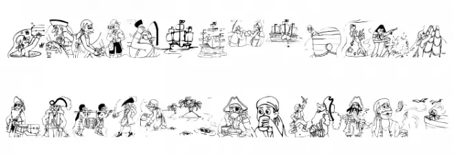 Piratical خط أحرف صغيرة