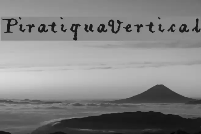 PiratiquaVertical Font examples
