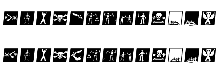 PiratsSymbolsArtefacts Font LOWERCASE