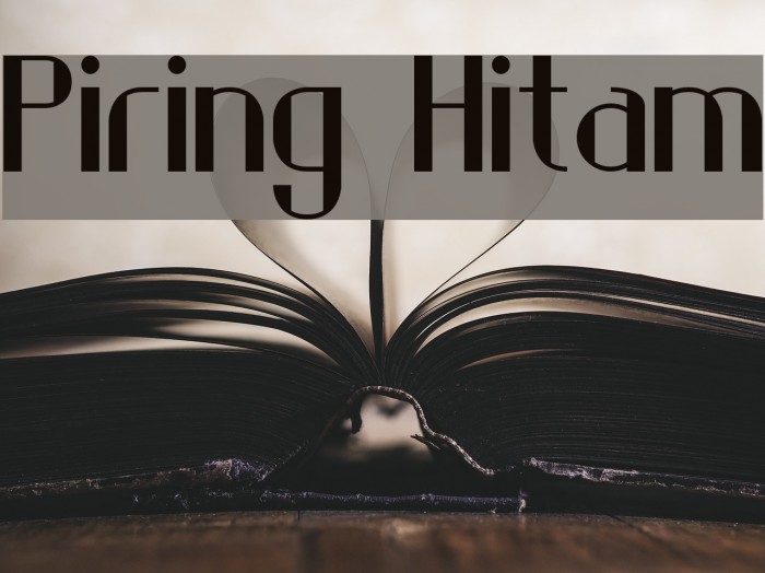Piring Hitam Font examples