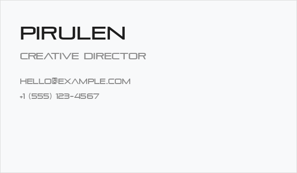Pirulen Business Card