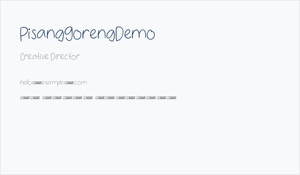 PisangGorengDemo Business Card