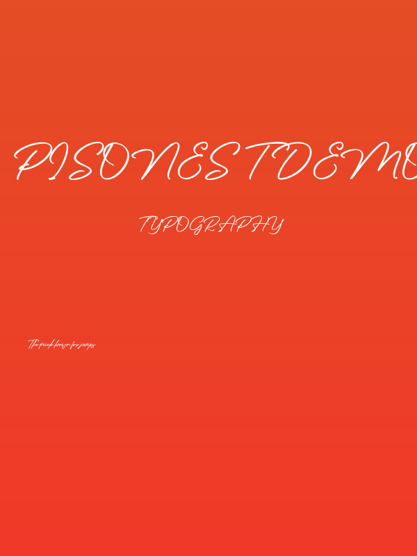 Pisonest Demo Poster