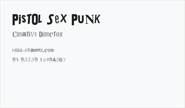 PistOl Sex Punk Business Card