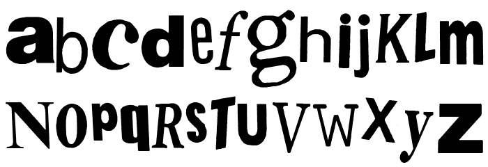 PistOl Sex Punk Font LOWERCASE
