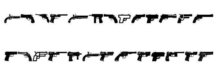 Pistolas Font LOWERCASE