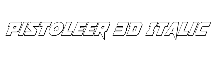 Pistoleer 3D Italic  font caratteri gratis
