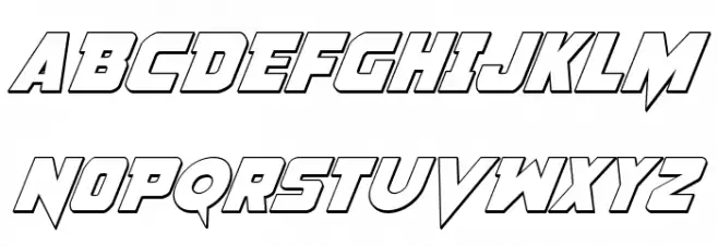 Pistoleer 3D Italic Шрифта ВЕРХНИЙ