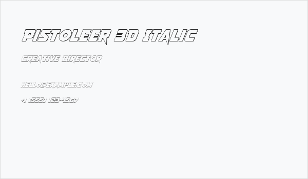 Pistoleer 3D Italic Business Card