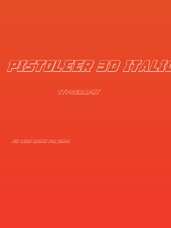 Pistoleer 3D Italic Poster