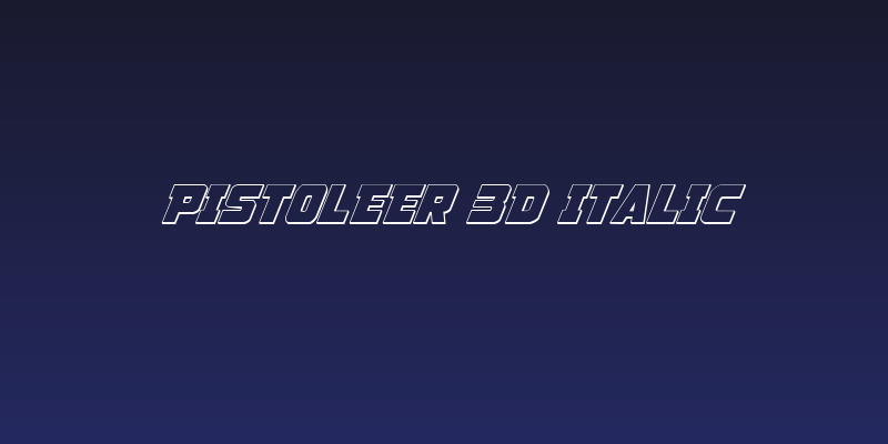 Pistoleer 3D Italic Social Header