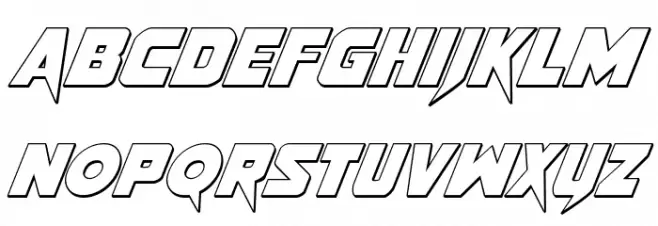 Pistoleer 3D Italic Polices MINUSCULES