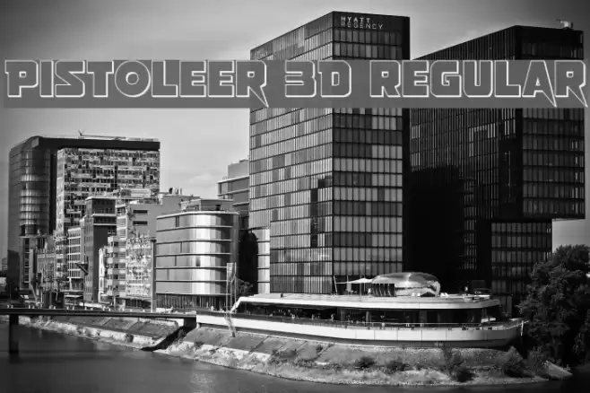 Pistoleer 3D Regular Font examples