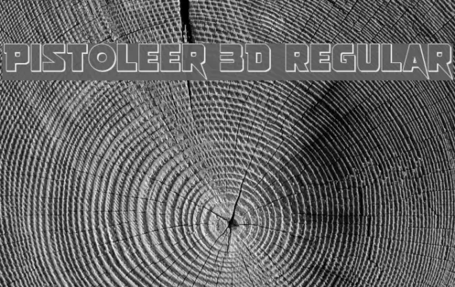 Pistoleer 3D Regular Font examples