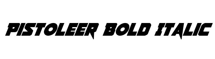Pistoleer Bold Italic  font caratteri gratis