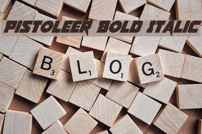 Pistoleer Bold Italic Font examples