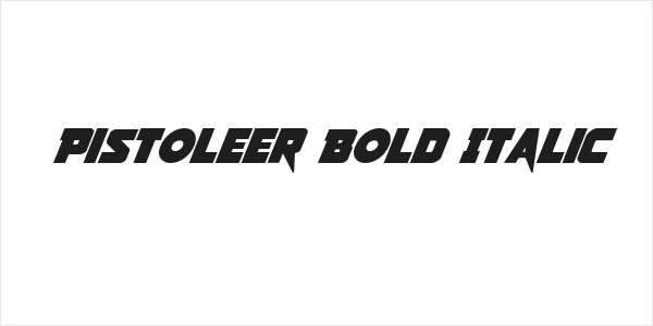 Pistoleer Bold Italic Logo