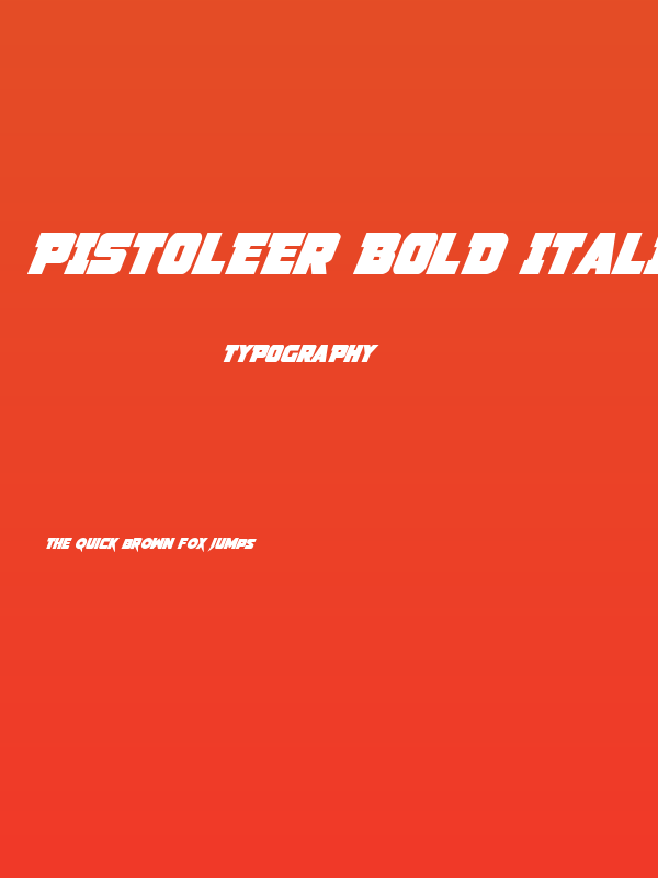 Pistoleer Bold Italic Poster