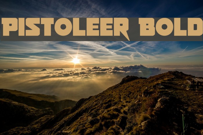 Pistoleer Bold Font examples