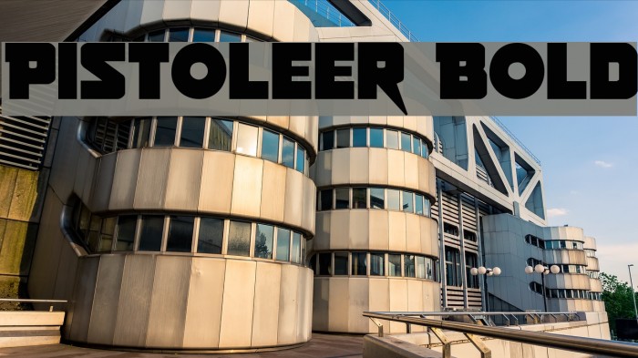Pistoleer Bold Font examples