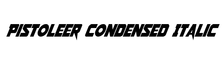 Pistoleer Condensed Italic Font