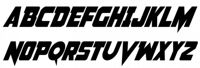 Pistoleer Condensed Italic Polices MAJUSCULES