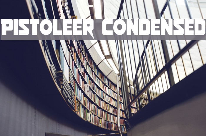 Pistoleer Condensed Font examples