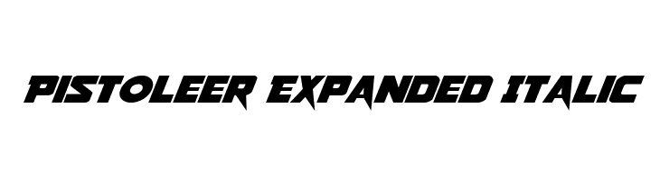 Pistoleer Expanded Italic Font