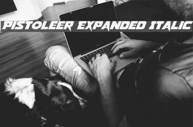Pistoleer Expanded Italic Font examples