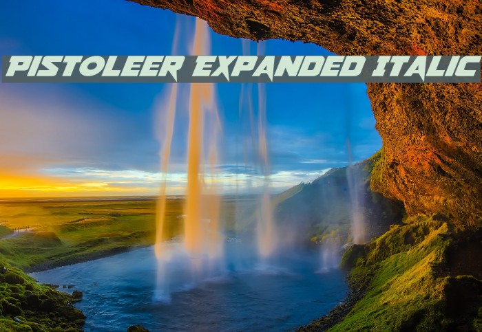 Pistoleer Expanded Italic Font examples