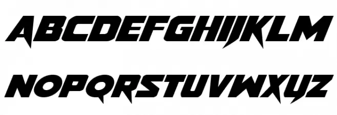 Pistoleer Expanded Italic Schriftart Kleinbuchstaben