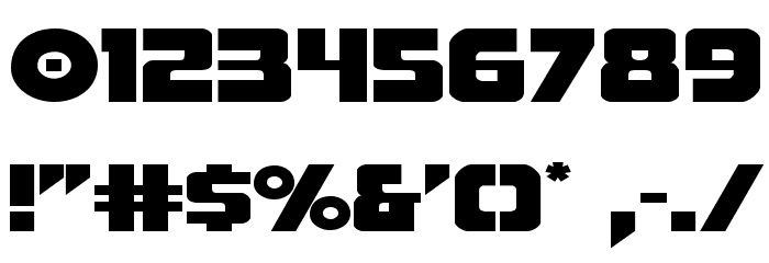 Pistoleer Expanded Font OTHER CHARS