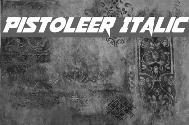 Pistoleer Italic Font examples