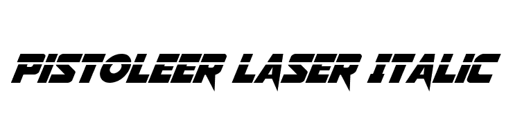 Pistoleer Laser Italic  नि: शुल्क फ़ॉन्ट्स डाउनलोड