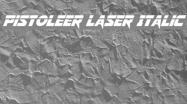 Pistoleer Laser Italic Font examples