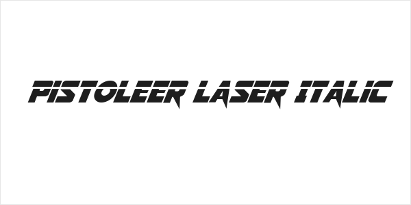 Pistoleer Laser Italic Logo