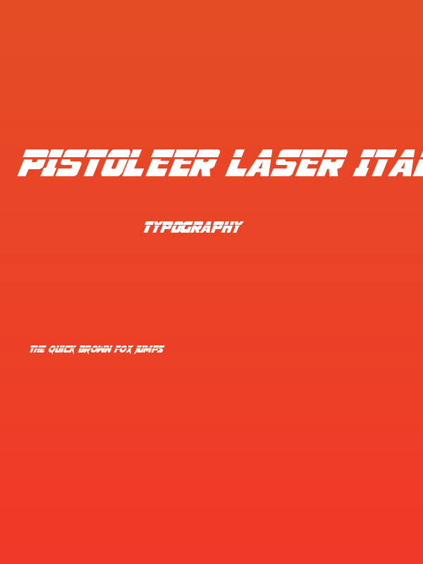 Pistoleer Laser Italic Poster