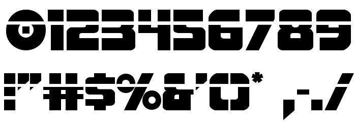 Pistoleer Laser Regular Font OTHER CHARS